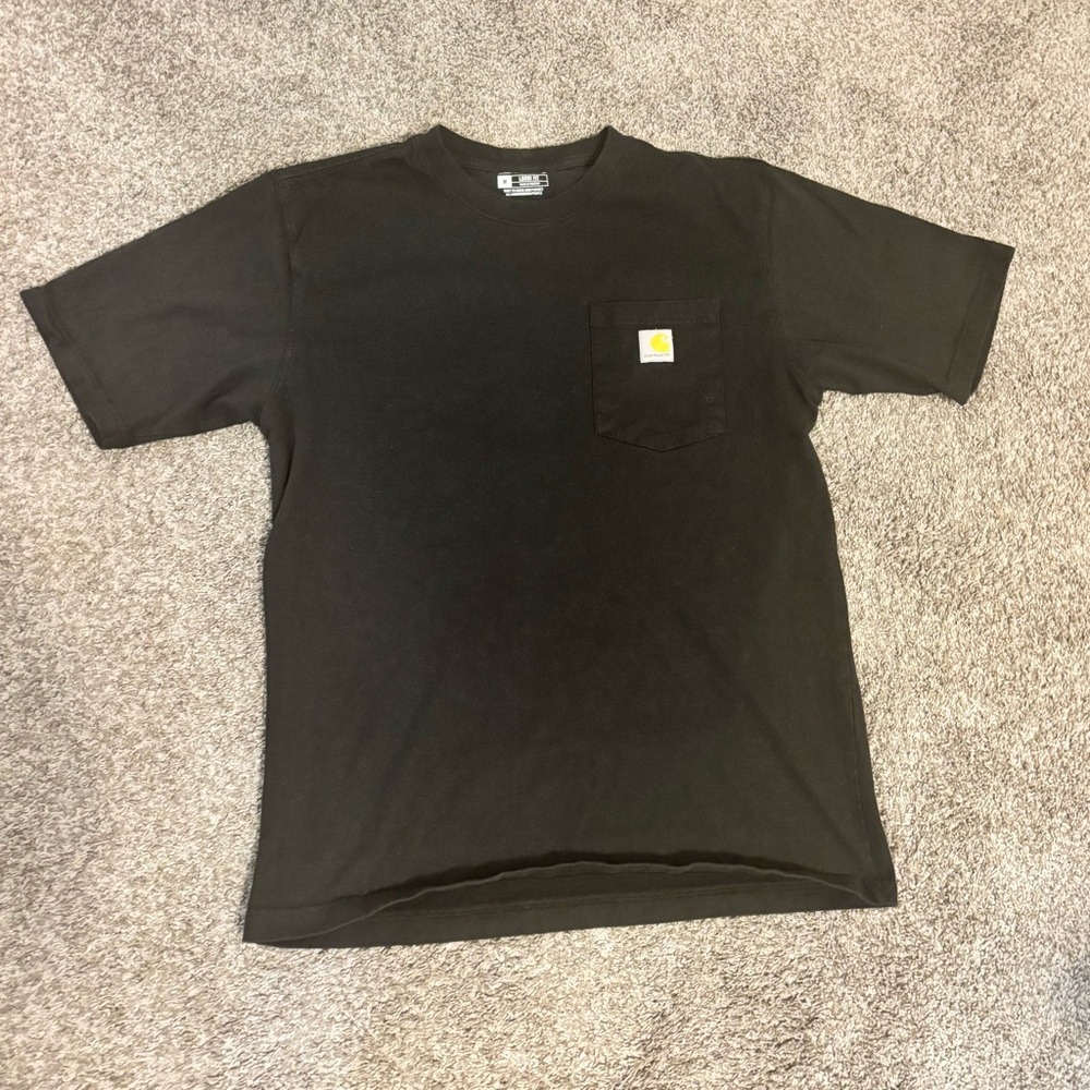 Carhartt Pocket T-shirt Size M Black Short Sleeve Loose Fit - Pre-owned